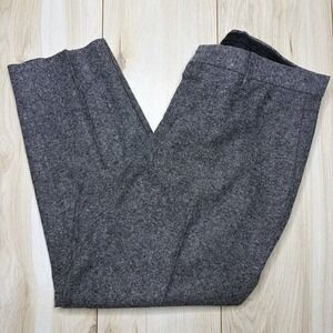 GANT Mini-Tweed Wool Silk Blend Dress Pants Tailored Slim Mens Size 34x27 Gray